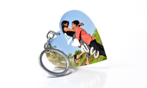 Heart With Centre Love Keychain