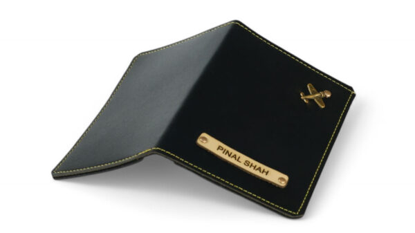 Leather Passport Cover ( Black ) - Image 2