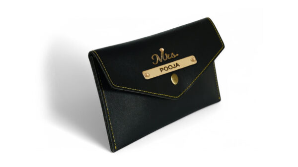 Leather Clutch Purse ( Black ) - Image 2