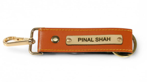 Leather Keychain ( Light Brown )