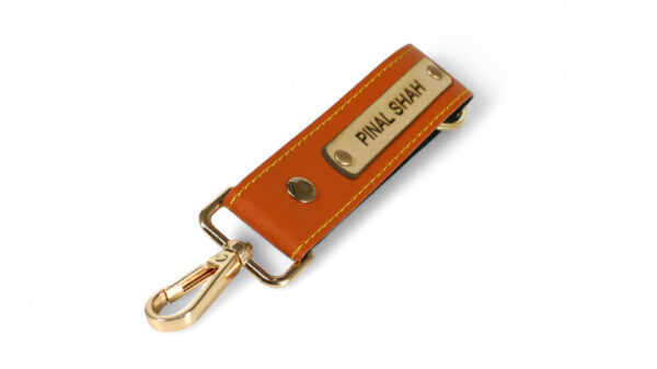 Leather Keychain ( Light Brown ) - Image 4