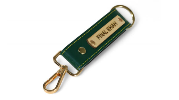 Leather Keychain ( Green ) - Image 3