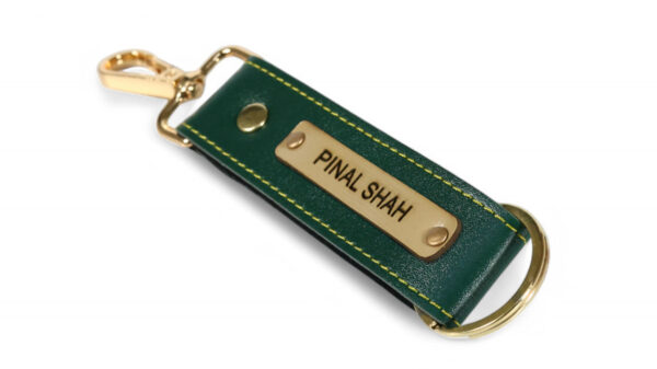 Leather Keychain ( Green ) - Image 2