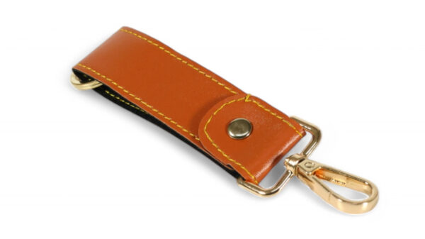 Leather Keychain ( Light Brown ) - Image 3