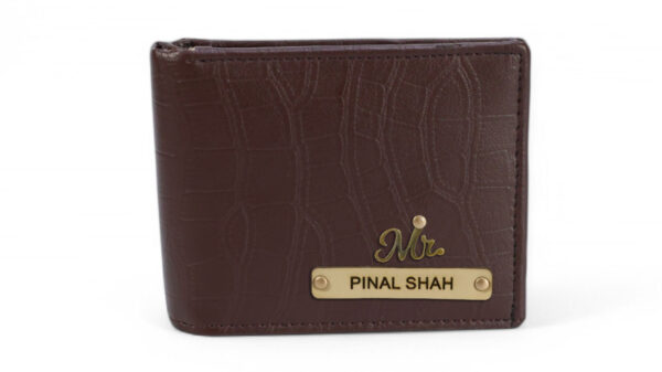 Leather Texture Wallet ( Dark Brown )