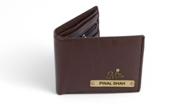 Leather Texture Wallet ( Dark Brown ) - Image 2