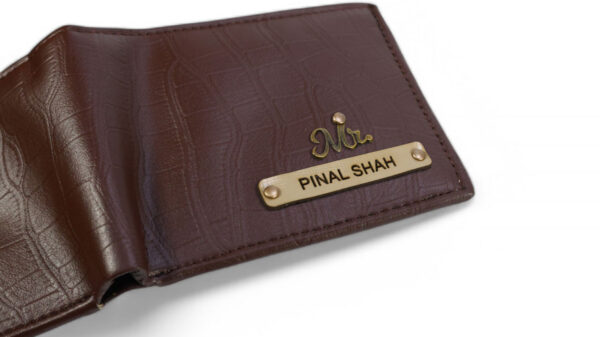 Leather Texture Wallet ( Dark Brown ) - Image 3
