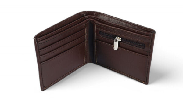 Leather Texture Wallet ( Dark Brown ) - Image 4