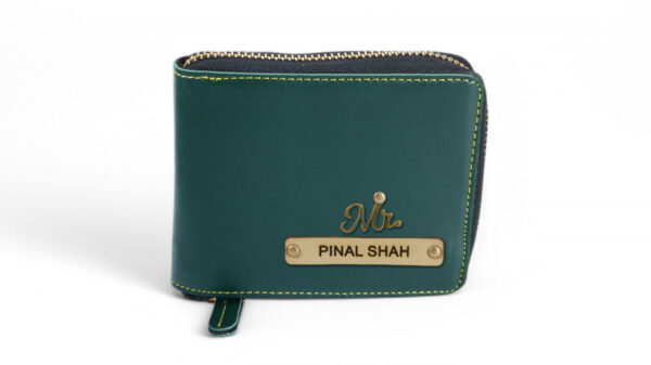 Leather Chain Wallet ( Green )