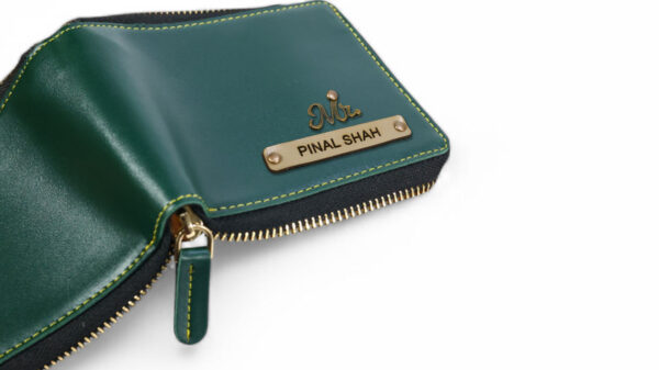 Leather Chain Wallet ( Green ) - Image 4