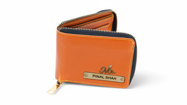 Leather Chain Wallet ( Light Brown ) - Image 2