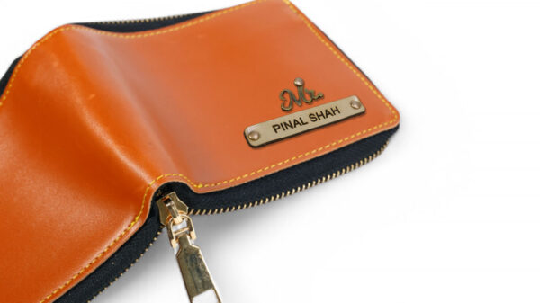 Leather Chain Wallet ( Light Brown ) - Image 4