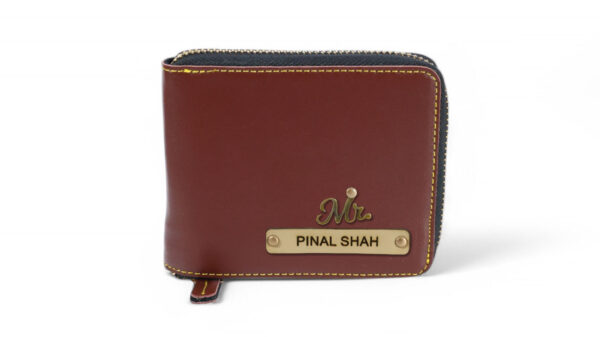 Leather Chain Wallet ( Dark Brown )
