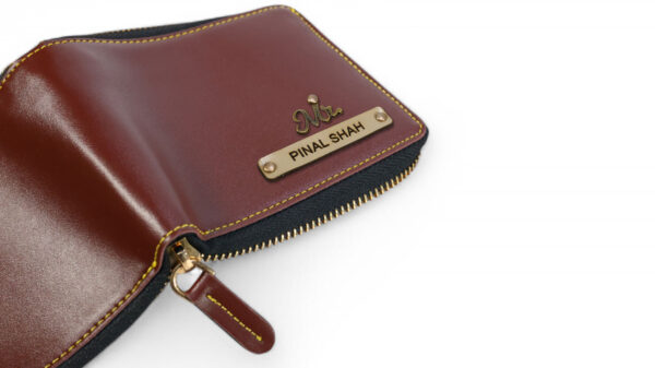 Leather Chain Wallet ( Dark Brown ) - Image 4