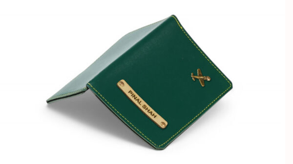 Leather Passport Cover ( Green ) - Image 2