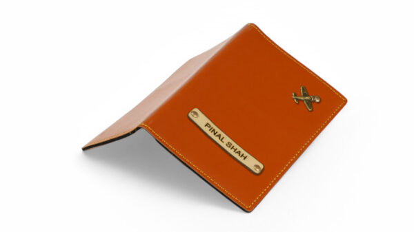Leather Passport Cover ( Light Brown ) - Image 2