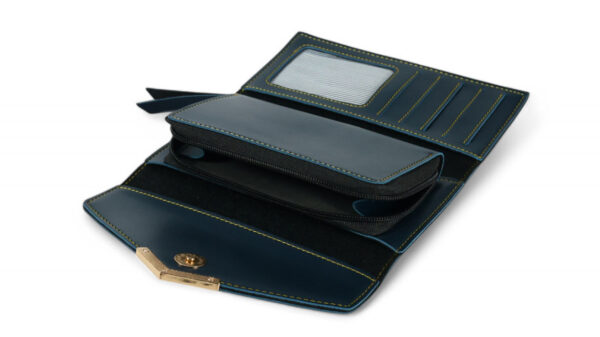 3 Fold Leather Purse ( Blue ) - Image 3