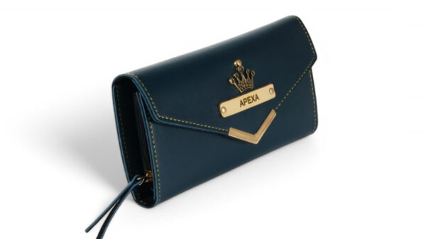 3 Fold Leather Purse ( Blue ) - Image 4