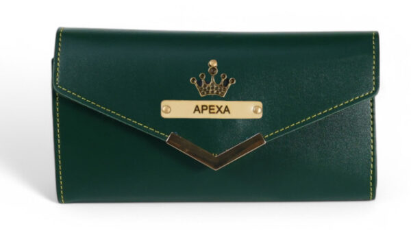3 Fold Leather Purse ( Green )