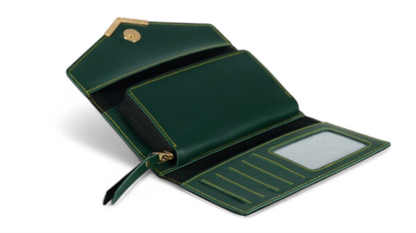 3 Fold Leather Purse ( Green ) - Image 2