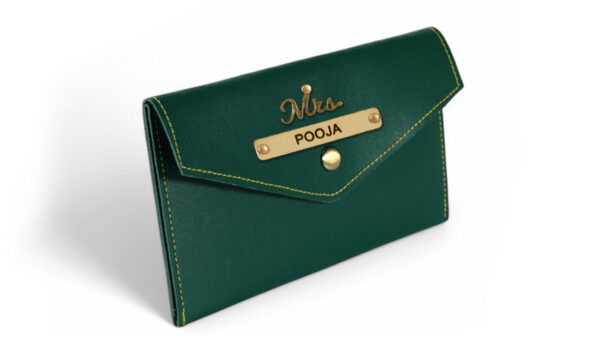 Leather Clutch Purse ( Green ) - Image 2