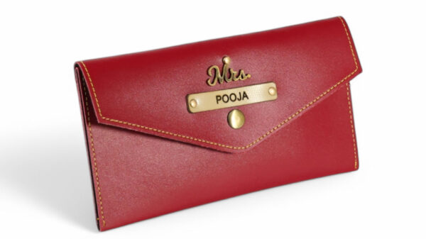 Leather Clutch Purse ( Red ) - Image 2