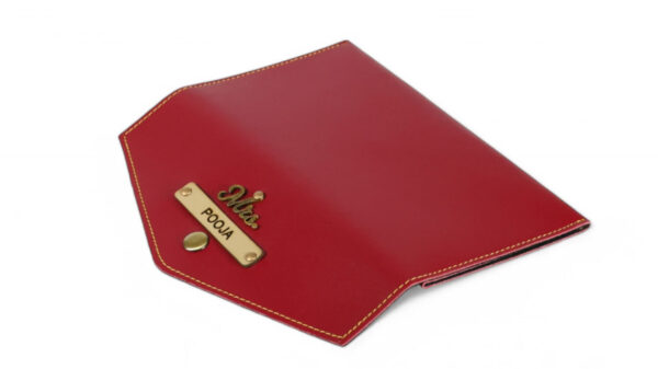 Leather Clutch Purse ( Red ) - Image 3