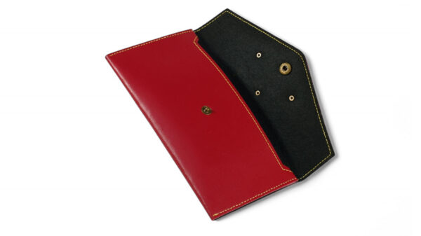 Leather Clutch Purse ( Red ) - Image 4