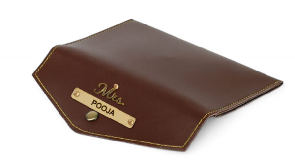 Leather Clutch Purse ( Dark Brown ) - Image 3
