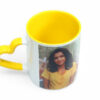 Heart Handle Yellow Mug - Image 4