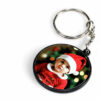 Circle Plastic Metal Keychain - Image 2